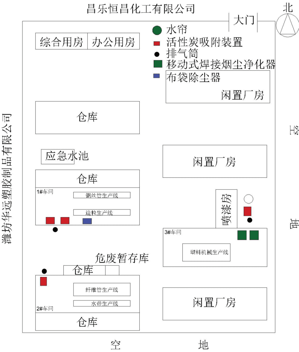 廠(chǎng)區(qū)平面布置圖（比例尺1:1000）